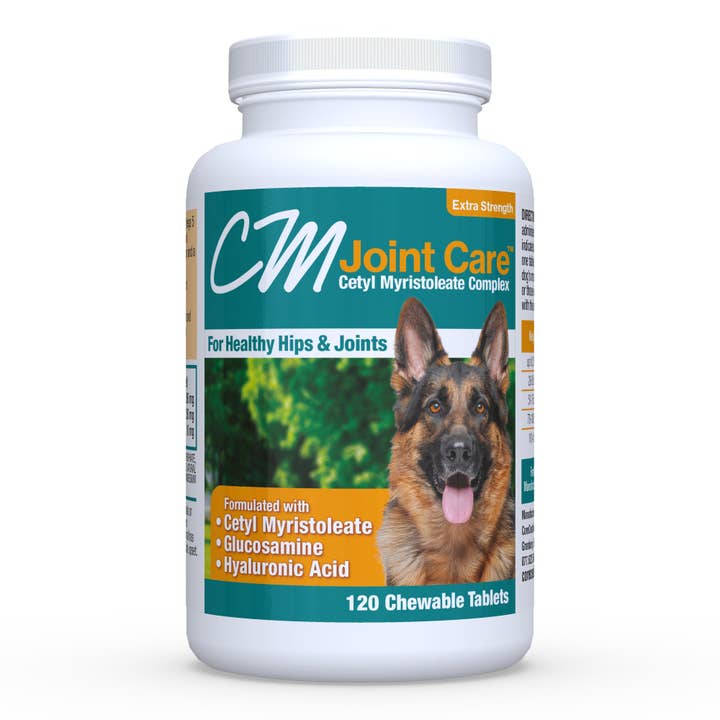 CM Joint Care for Dogs | Advanced Hip & Joint Repair Supplement with Cetyl Myristoleate (Omega 5), Glucosamine & Hyaluronic Acid | Extra Strength Mobility & Comfort Support | 120 Tasty Chewable Tablets for wholesale by CoreCeutimin Inc.