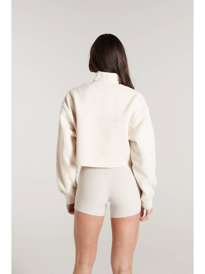 Shell Lily Full Zip Sweater (Shell) for wholesale on Faire