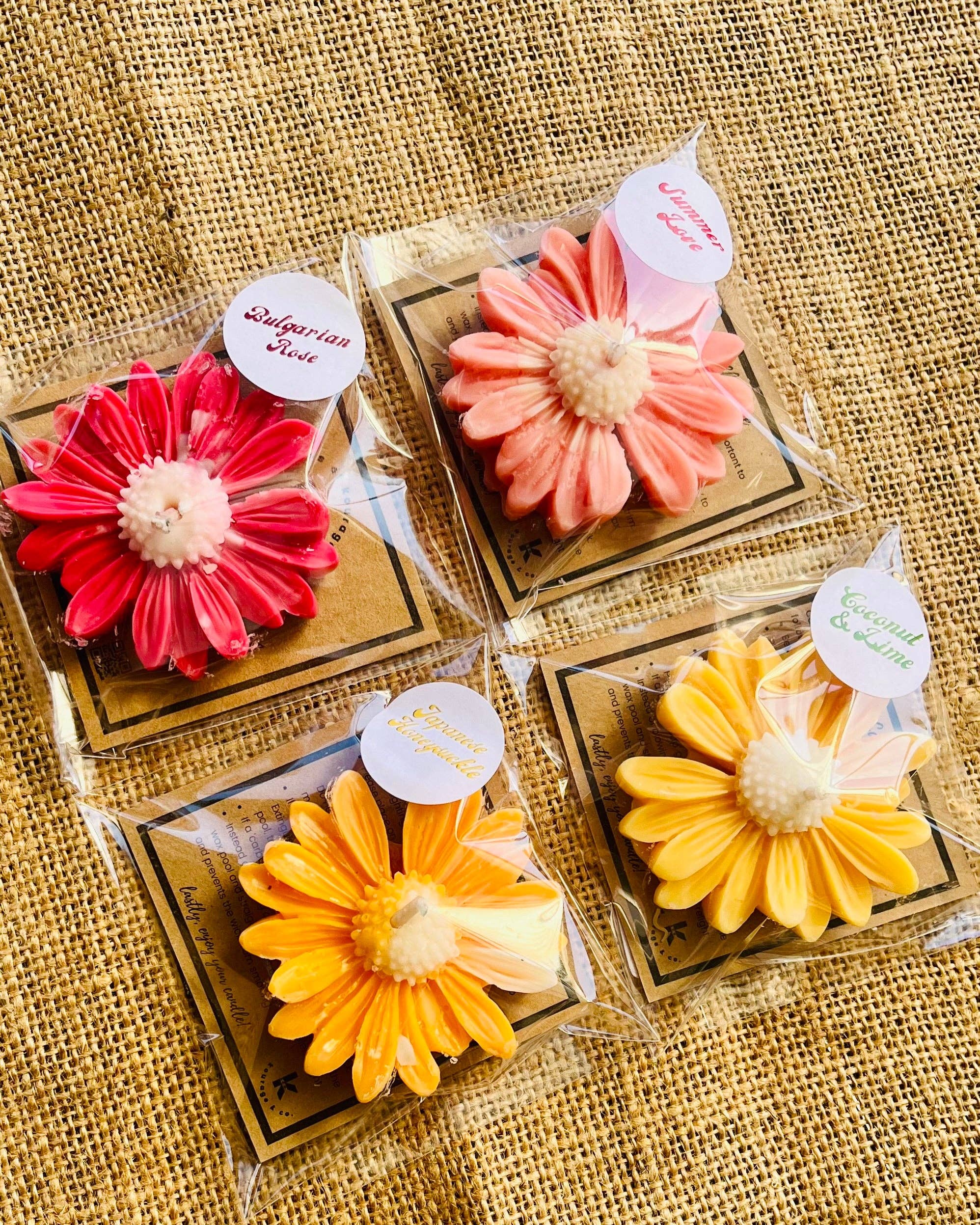 Kourage & co - Vente Bougies originales - Bougie fleur de marguerite en cire de soja7