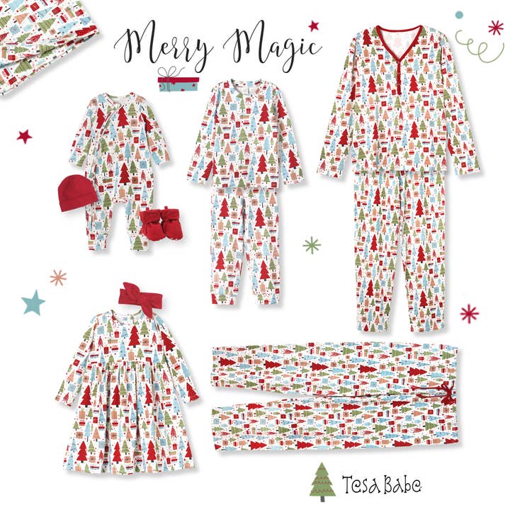 Tesa Babe - Wholesale Sleepwear set – Women's - Christmas Merry Women's Bamboo Pajama Set - Family Matching1