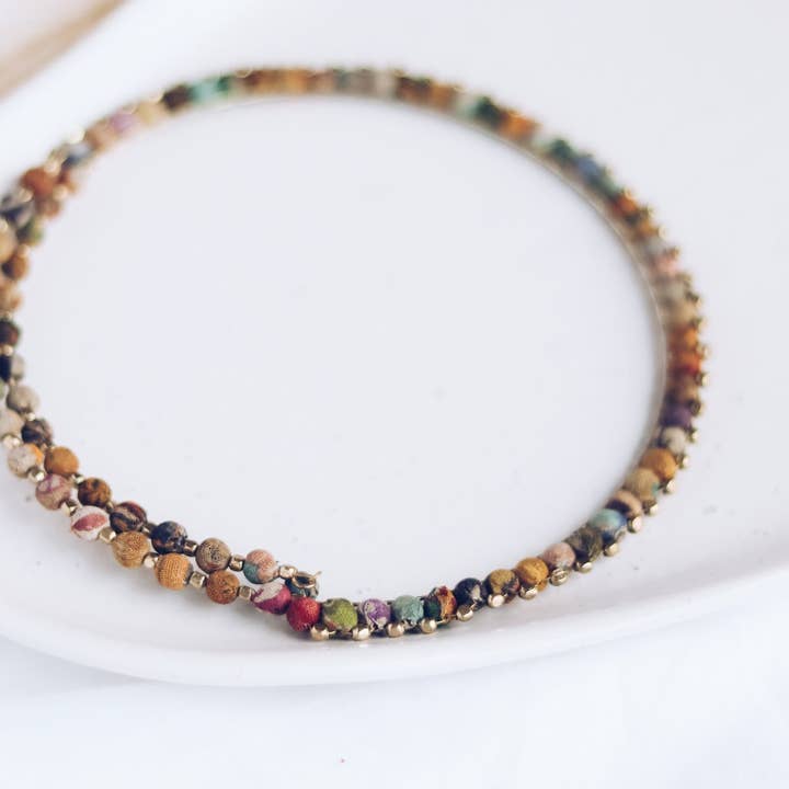 Upcycle Tekstil Håndlavet Choker for engroshandel hos Finders and Makers