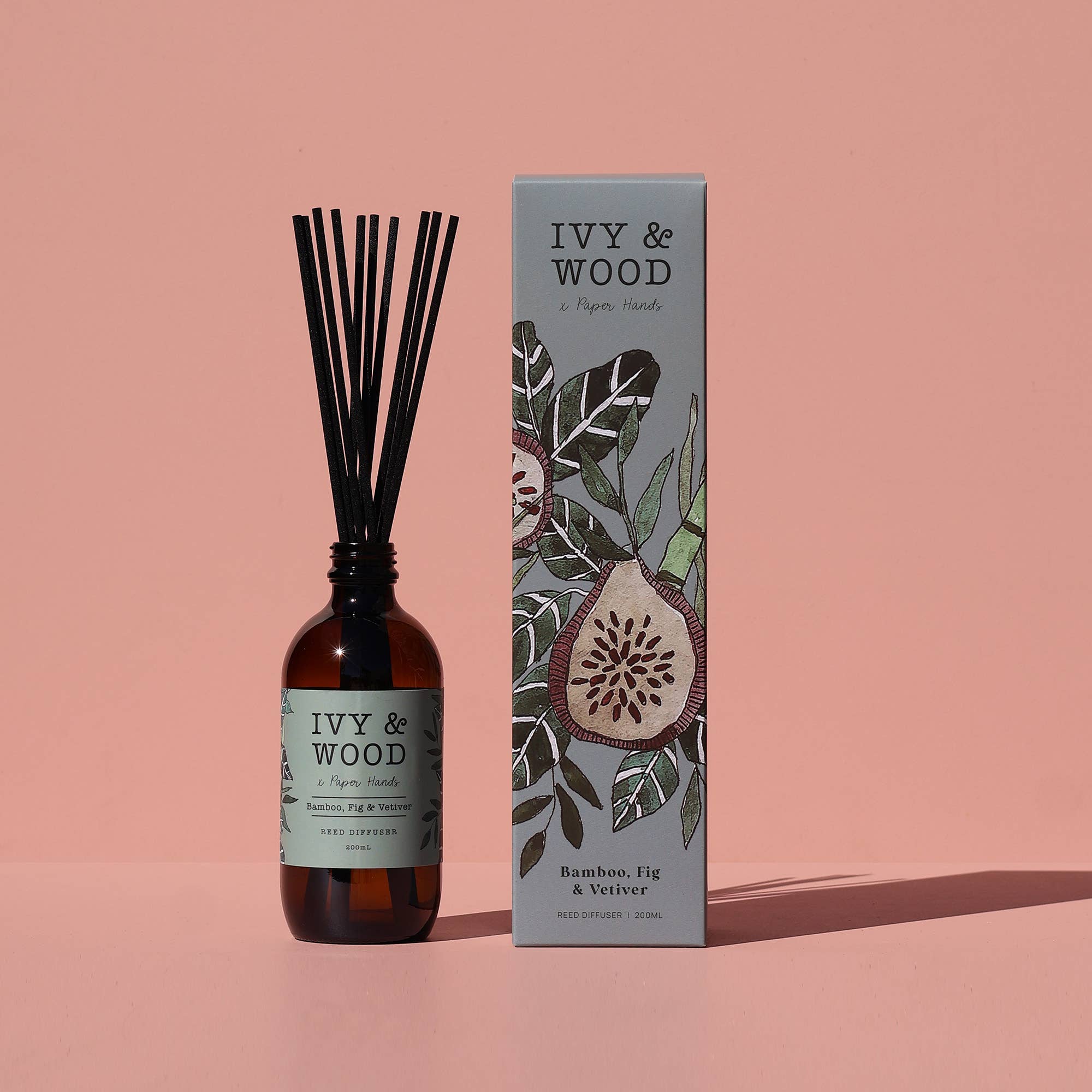 Ivy & Wood - Wholesale Reed diffuser - Botanical: Bamboo, Fig & Vetiver Reed Diffuser