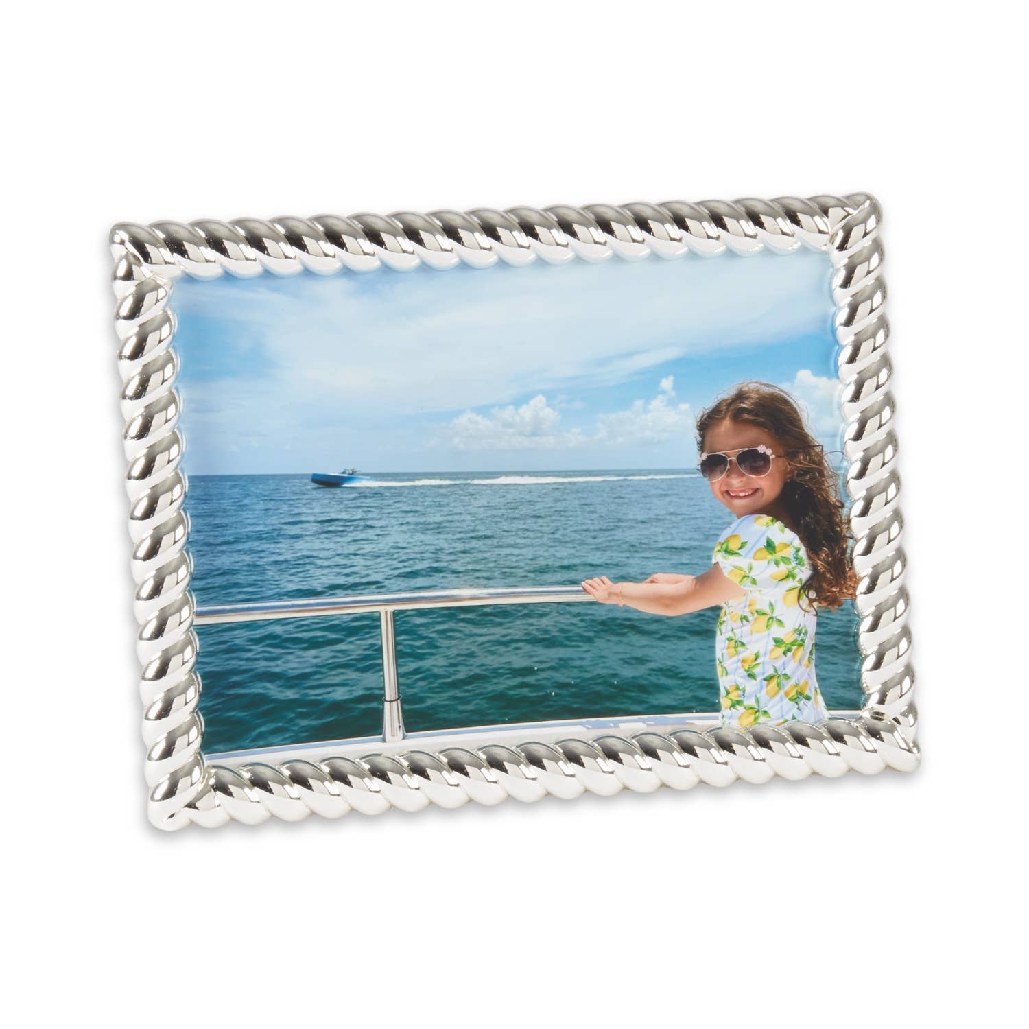 BeyBerk International - Wholesale Picture Frame - Silver Plated Rope Design Frame1