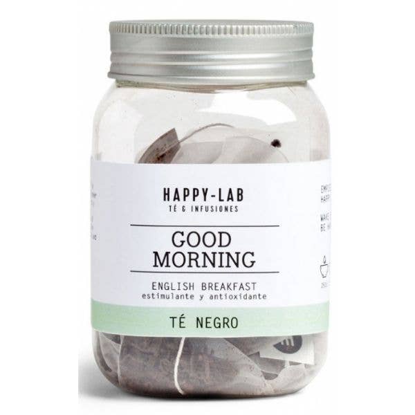 Happy-Lab - Wholesale Tea Bags - Happy-Lab GOOD MORNING ORGANIC black tea Jar with 14 pyramid0