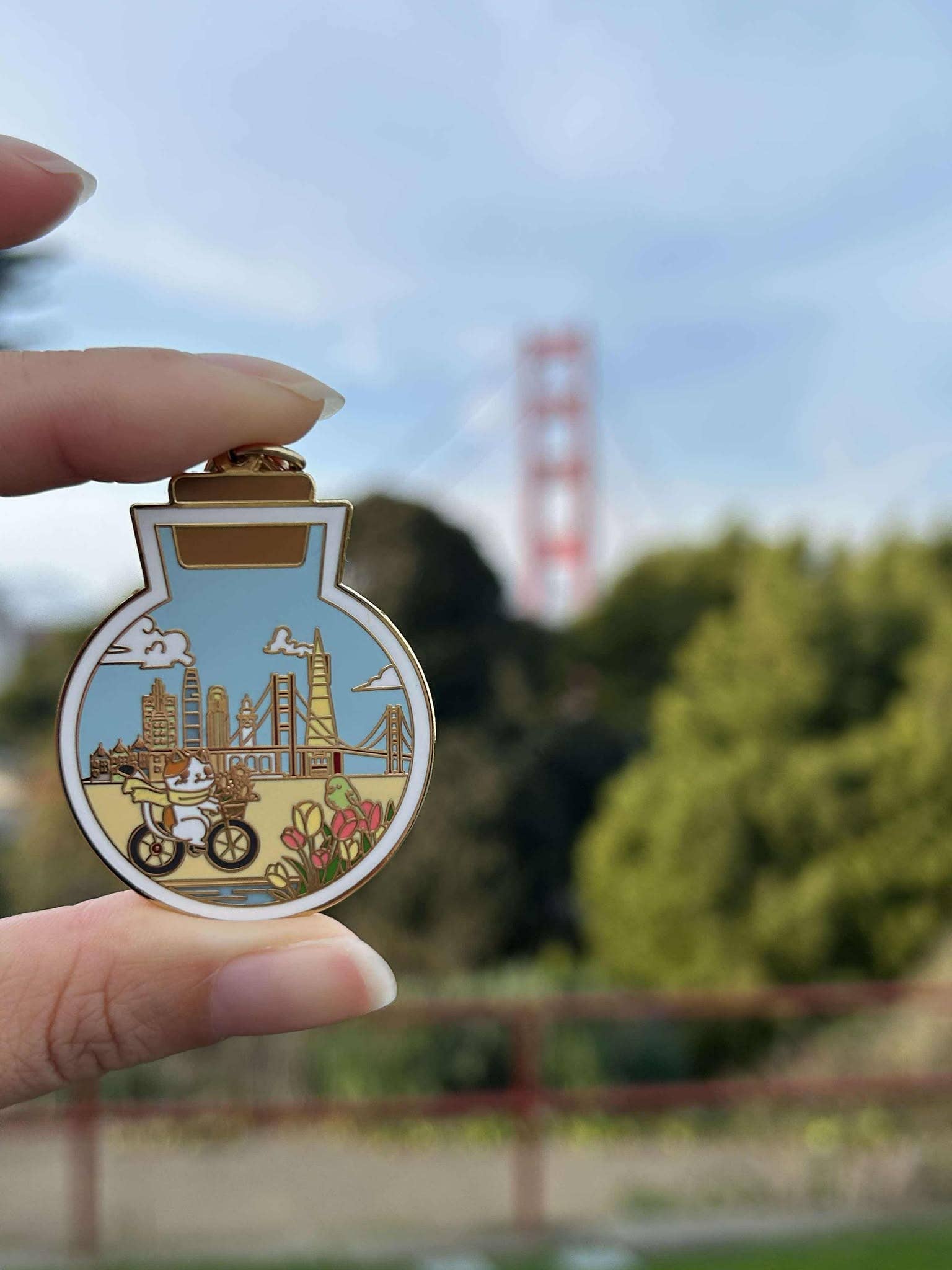 HolyGuacamolly - Wholesale Keychain - Unisex - Original Design Bike Ride In San Francisco Keychain4