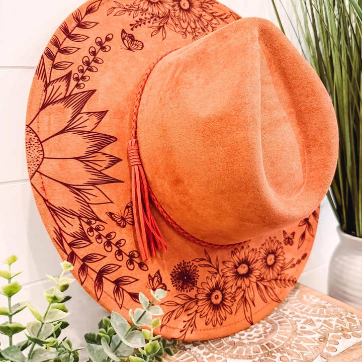Willie & Dolly Designs - Wholesale Cowboy Hat - Women's - Engraved Floral Hat9