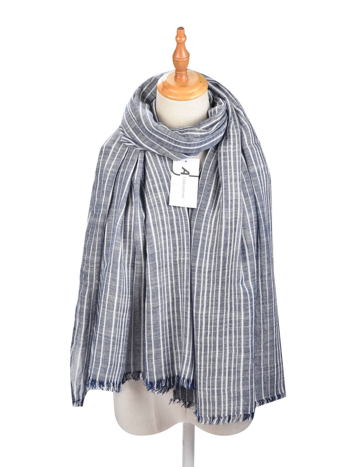 Funkyrel® Atzbranding Limited - Wholesale Sjaal - Dames - Scarvii - Elegante Sjaal met Lange Strepenstijl18