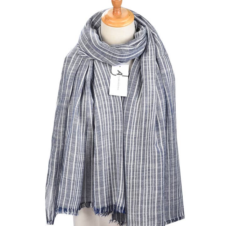 Funkyrel® Atzbranding Limited - Wholesale Sjaal - Dames - Scarvii - Elegante Sjaal met Lange Strepenstijl18