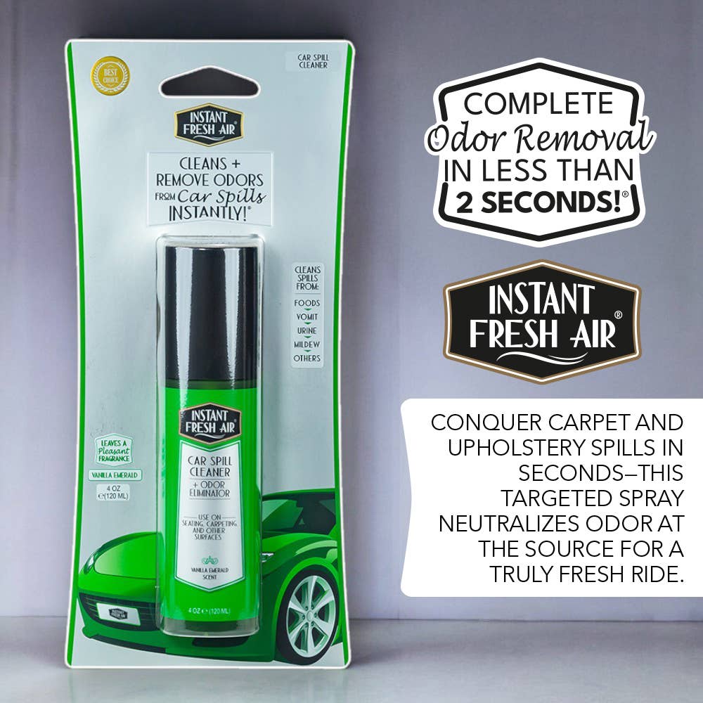 Instant Fresh Air - Wholesale Automotive Cleaning Products - Car Spill 4 Oz., Cleaner + Odor Eliminator -Display2