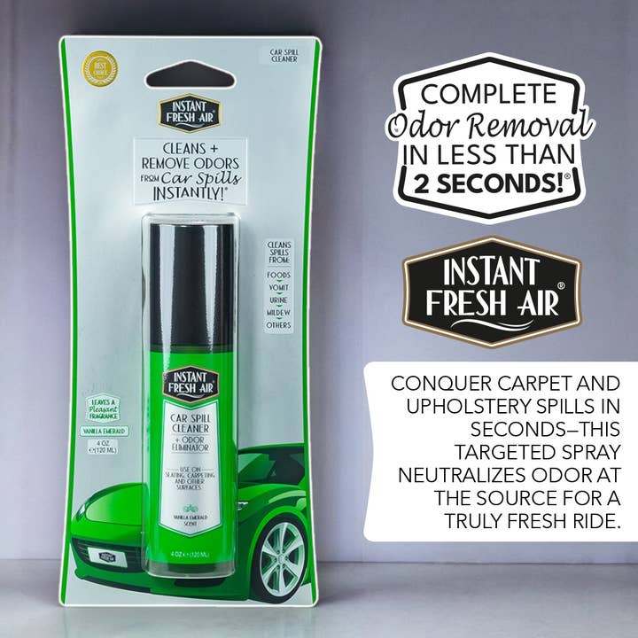 Instant Fresh Air - Wholesale Automotive Cleaning Products - Car Spill 4 Oz., Cleaner + Odor Eliminator -Display2