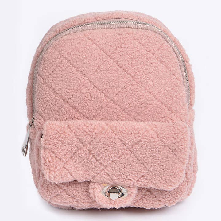 3AM BY H&D ACCESSORIES - Wholesale Backpack - Women's - Fluffy Flap Zipper Backpack8