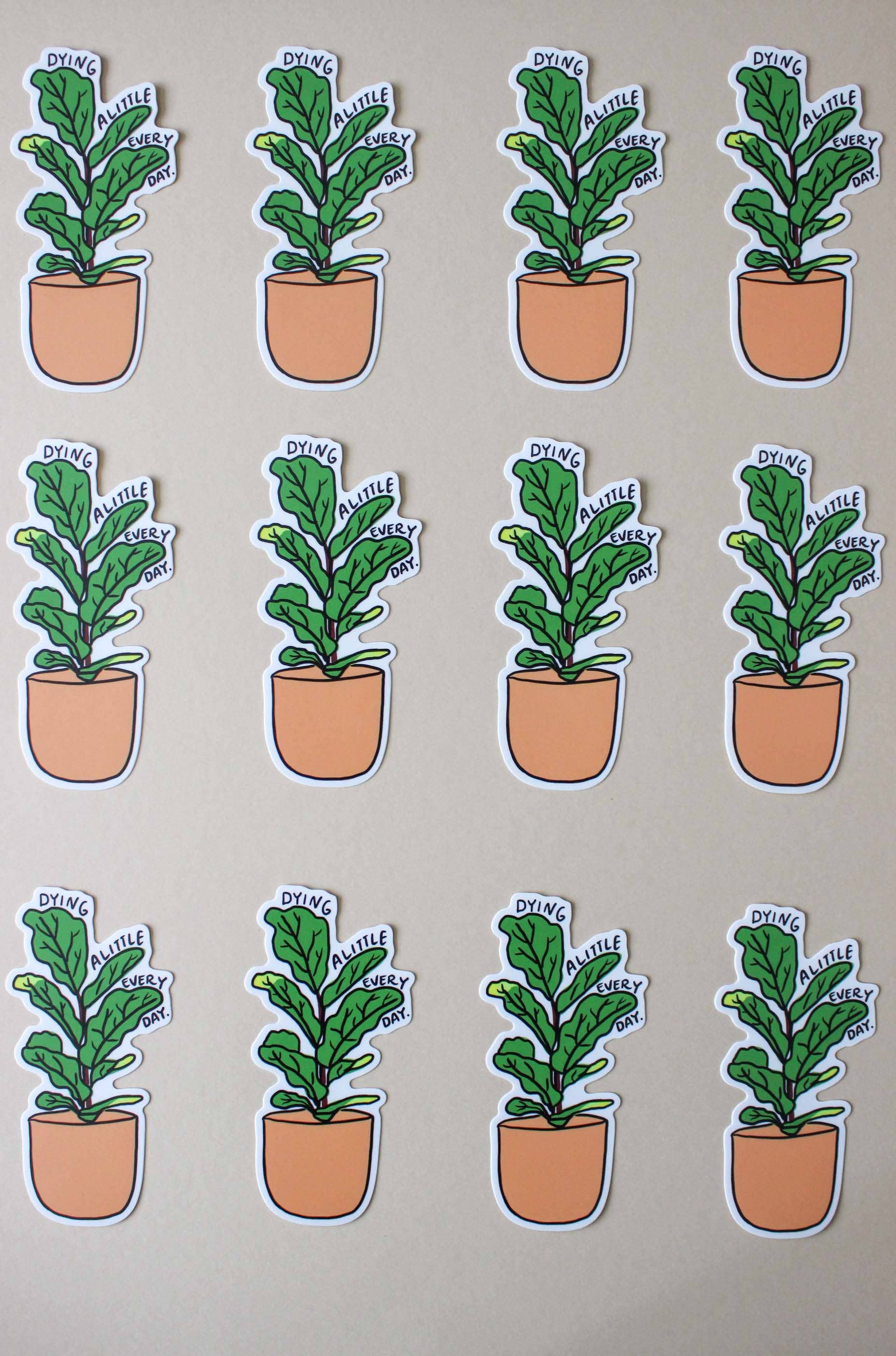 Yonder Studios – Adesivo por atacado – Adesivo Morrendo um pouco do dia2