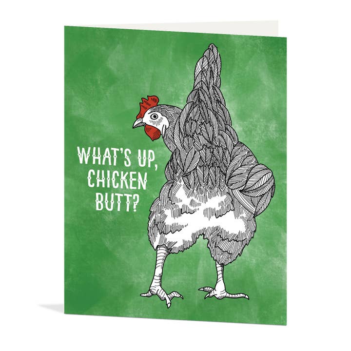 Waterknot - Wholesale Gewone wenskaart - Chicken Butt-kaart2