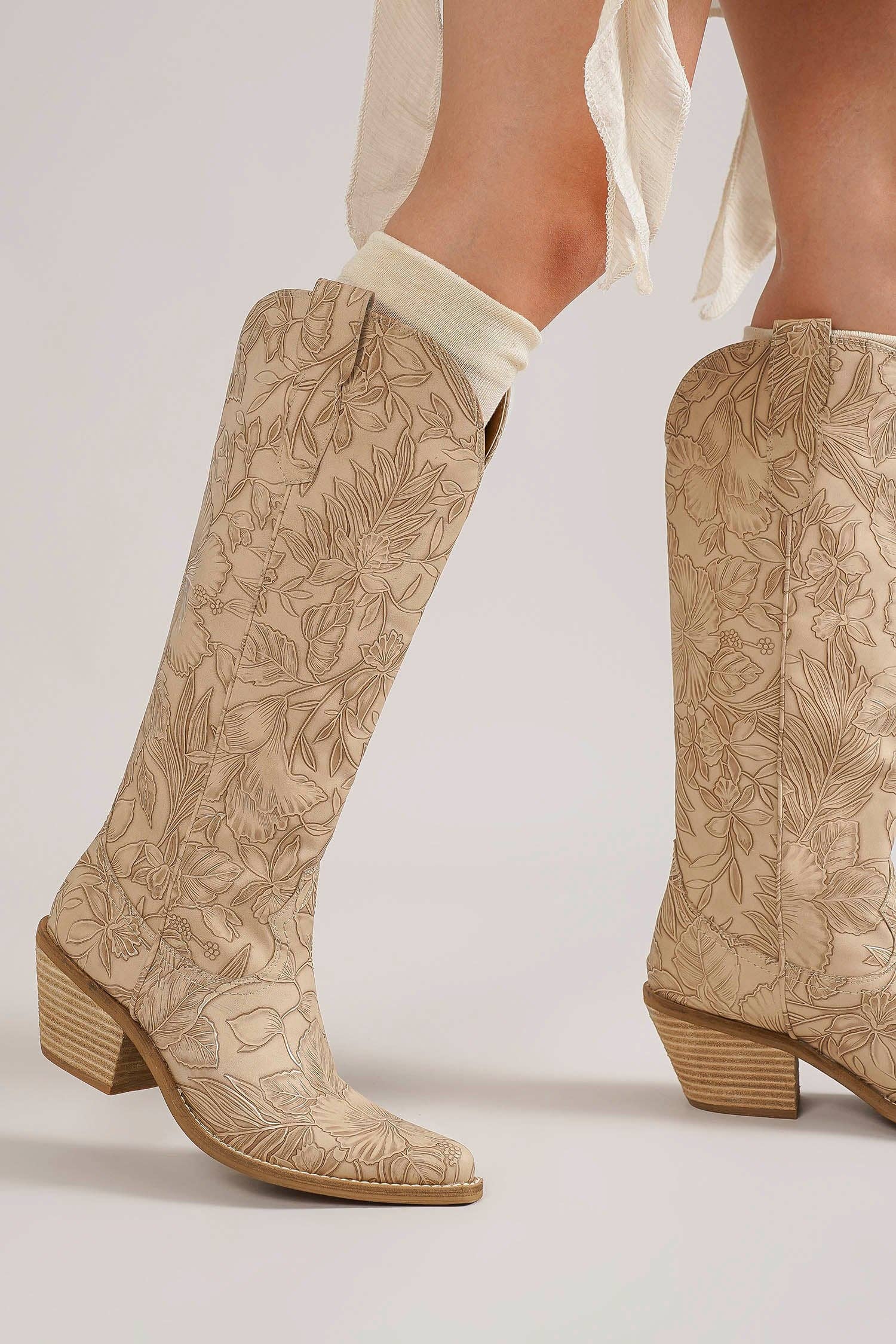 BEAST FASHION – wholesale Cowboystövlar - Dam – ADELA-71 Präglade Blommiga Westernstövlar5