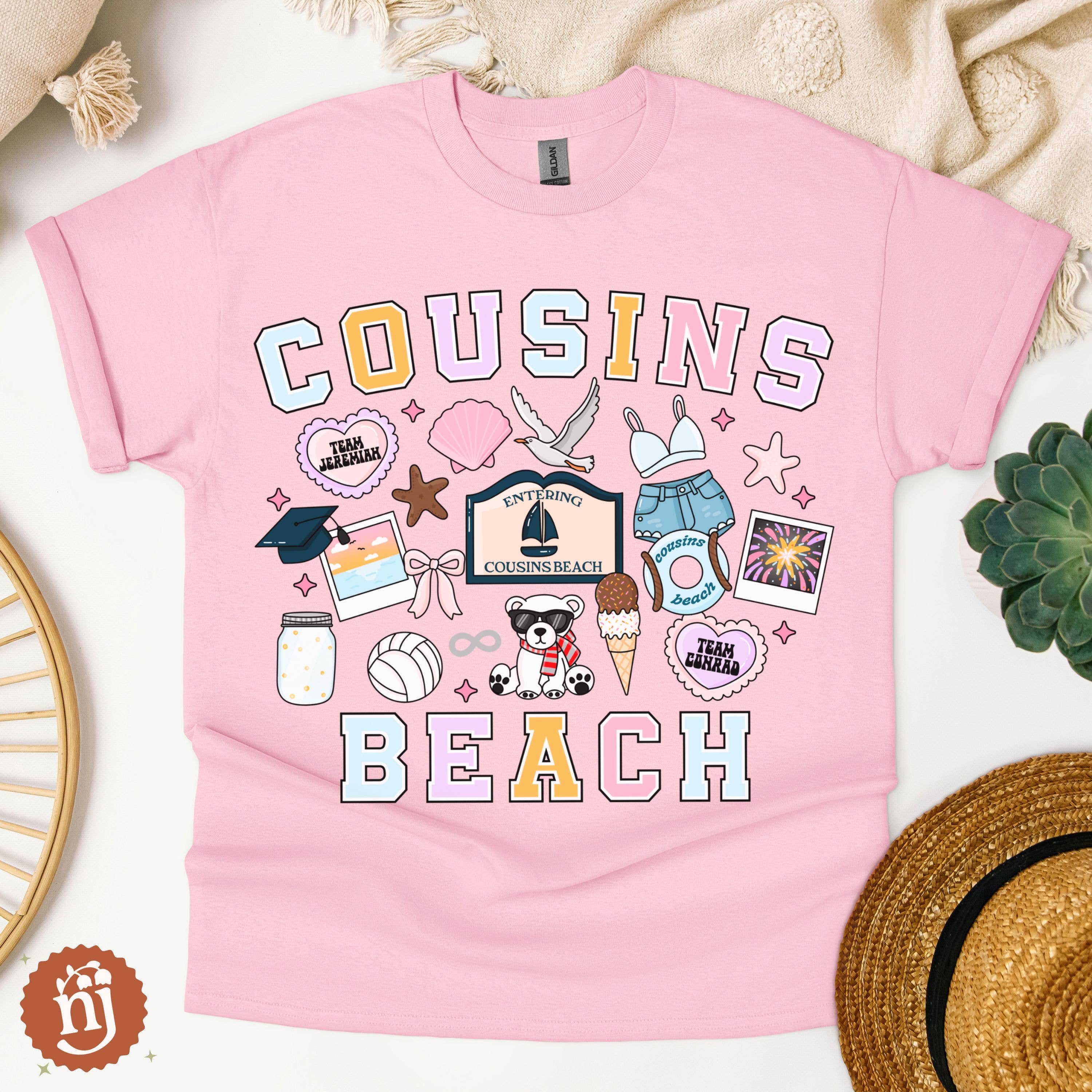 Nearly June Design Co – wholesale T-shirt (graphic) – unisex – The Summer I Turned Pretty Cousins Beach T-Shirt4