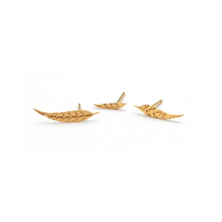 Nadja Carlotti - Wholesale Stud/Post Earrings - TRIO OF LEAF STUD EARRINGS1