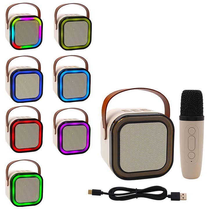 Karaoke Machine With 2 Mics Beige for wholesale by Joe Davies