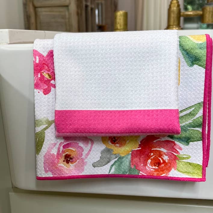 Bloom Towels – wholesale Tea towel – B100 Painted Petals6