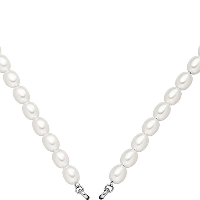 Glamour pearl necklace 50 cm steel for wholesale by Style Republic - Carsten Maletz