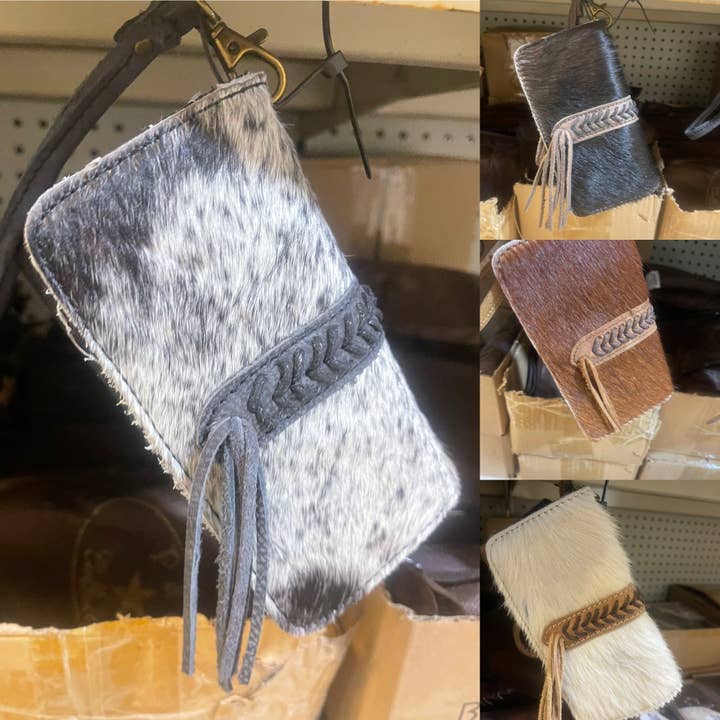 Broads Market - Wholesale Wristlet - Braided Cowhide Wristlet Wallet