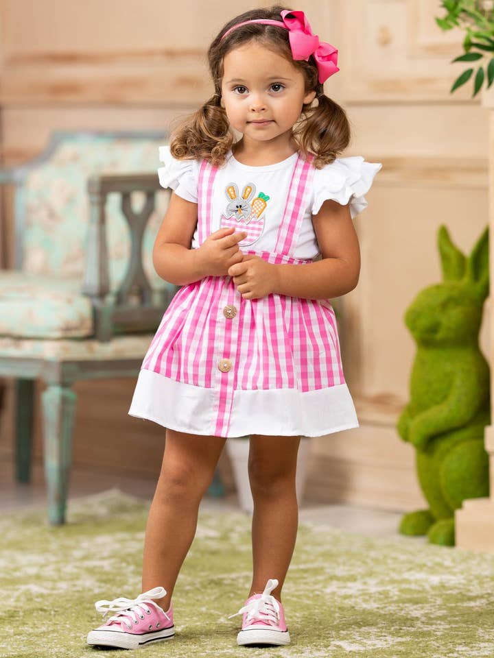 Ensemble de jupe à carreaux Funny Bunny pour la vente par Mia Belle Girls • Wholesale
