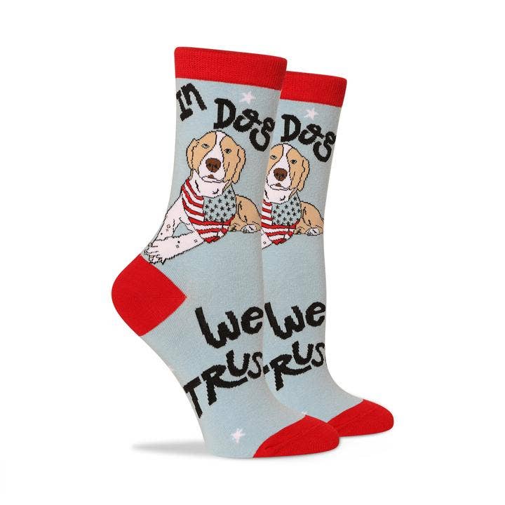 In Dog We Trust Women Socks for wholesale by Patches and Pins