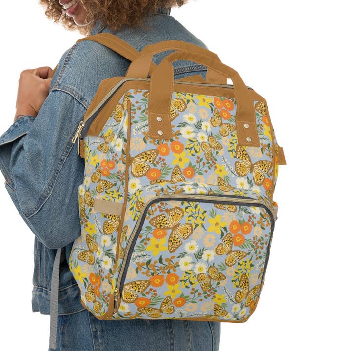 Baby Changing Backpack Bag - Flutterby Baby Butterfly for wholesale by Green Cheeks