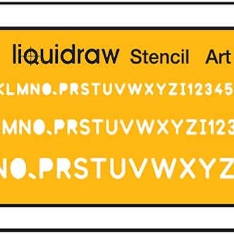 Liquidraw Buchstabenschablonen für Bastelarbeiten Englisches Schablonen-Alphabet Nummern Zeichnung Entwurfsvorlage, Kombi-Set aus 2mm, 3mm & 4mm für den Großhandel von Liquidraw