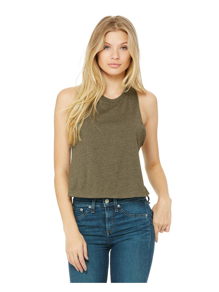 Total Apparel - Wholesale Tank Top - Women's - Bella + Canvas Ladies' Racerback Cropped Tank | 66823