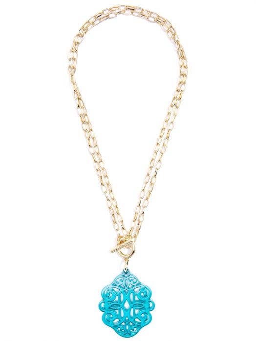 ZENZII Jewelry - Wholesale Pendant/Charm Necklace - Regal Resin Acrylic Pendant Necklace16