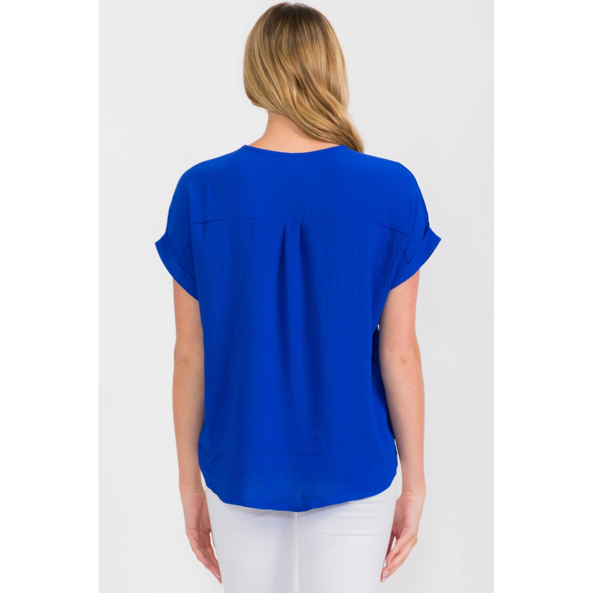 Bleu Surf HAUT DOLMAN À MANCHETTE AIR FLOW en vente sur Faire2
