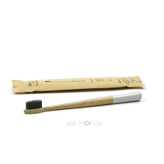 Bamboo toothbrush - RONDOCOLOR - Pearl Gray for wholesale by Joli Monde