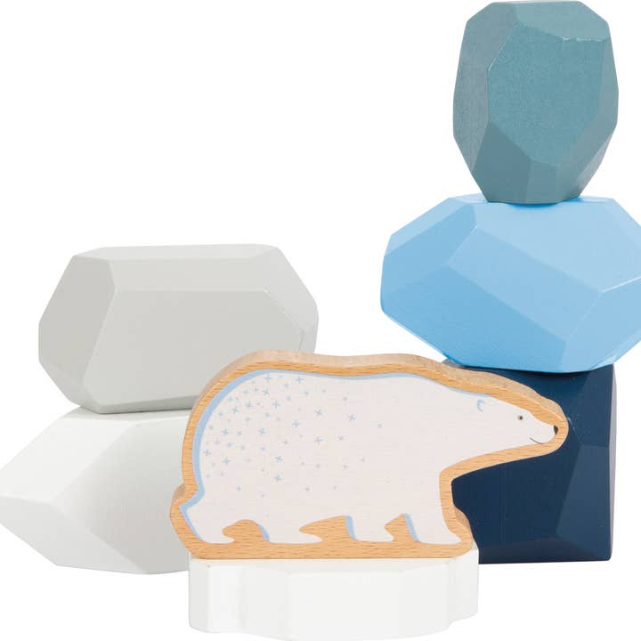 small foot - Wholesale Wood Toy - Kids - “Arctic” wooden balancing stones | building blocks | wood2