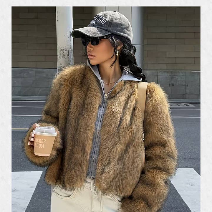 Marayn - Wholesale Jacket - Women's - Luxury Faux Fur Jacket Chic AutumnWinter European Style4