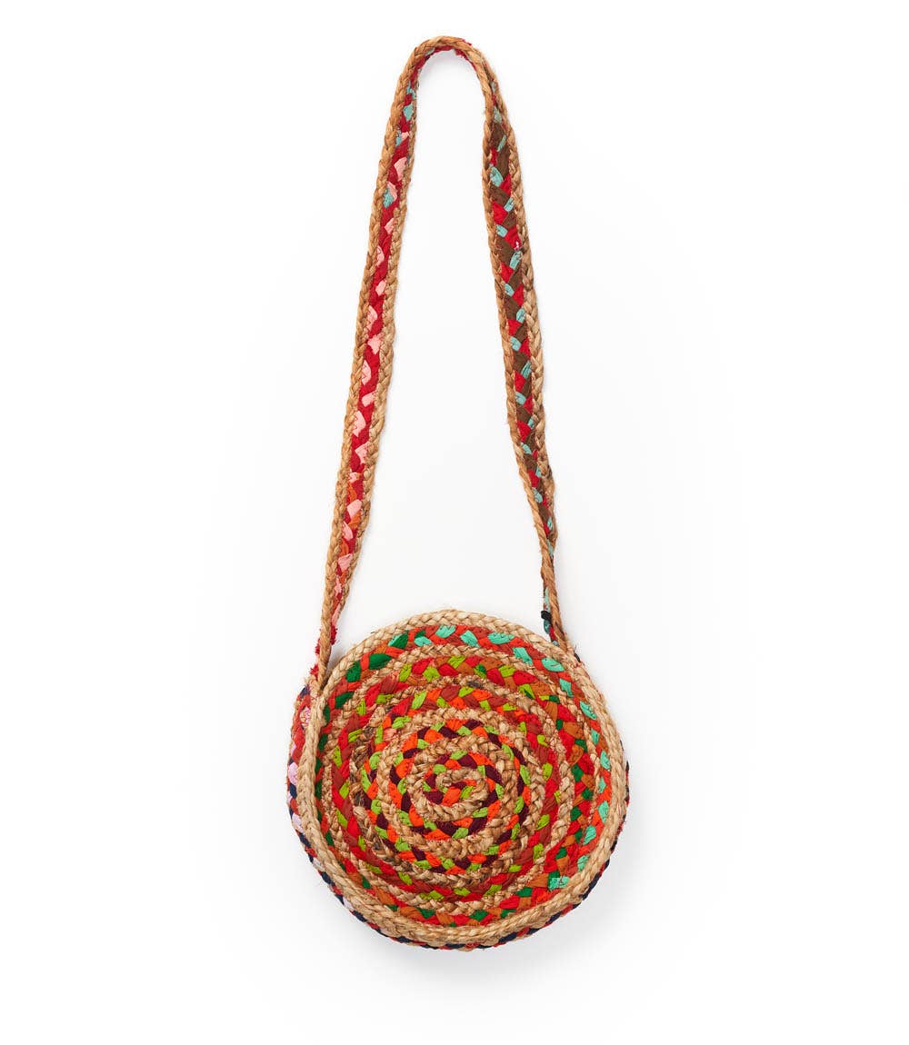 Matr Boomie Fair Trade - Wholesale Crossbody Bag - Women's - Chindi Multicolor Crossbody Tote Bag - Fair Trade Upcycled0