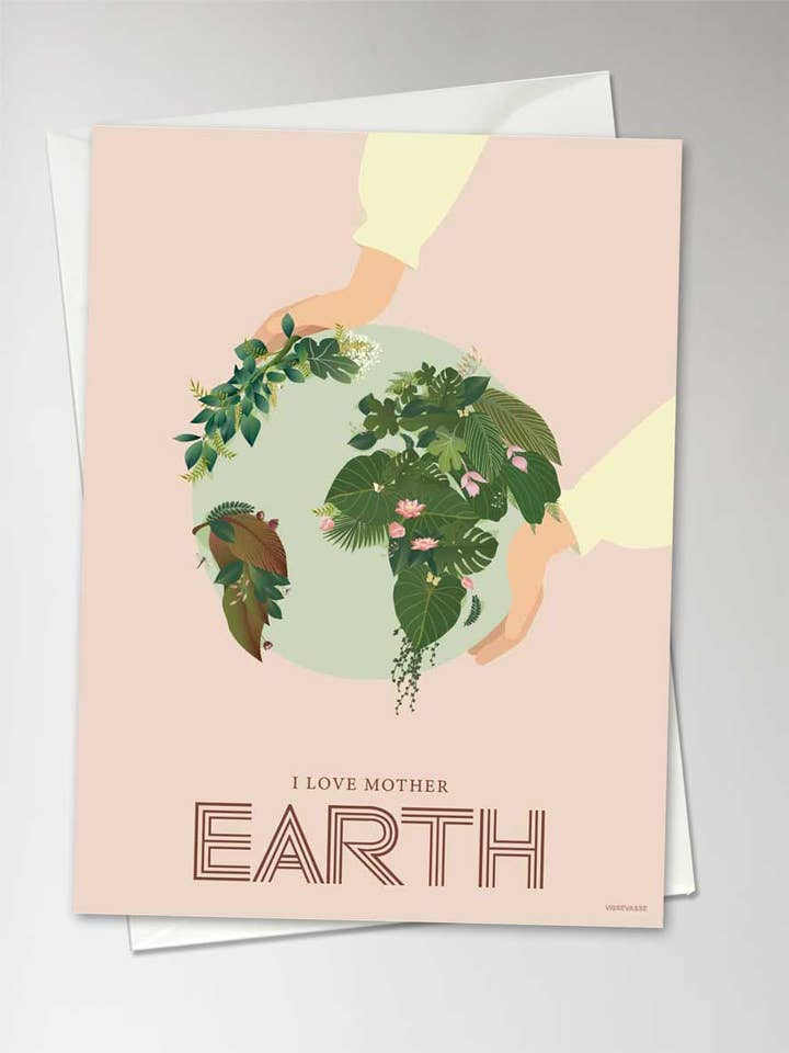 I LOVE MOTHER EARTH - greeting card for wholesale by ViSSEVASSE