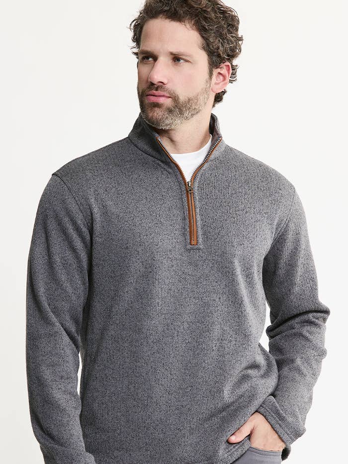 Pull-over à quart de zip en polaire extensible pour la vente par JACHS NY