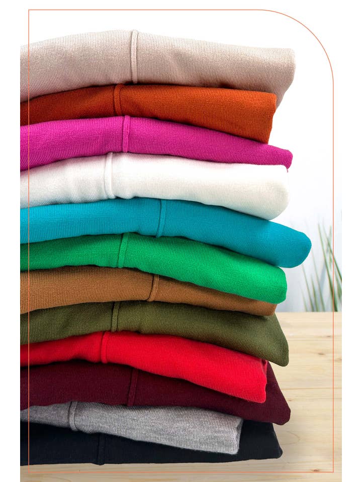La Miel - Wholesale Knit Sweater - Women's - JBS3122-Stretchy V-neck Long Sleeve Lightweight Knit Top