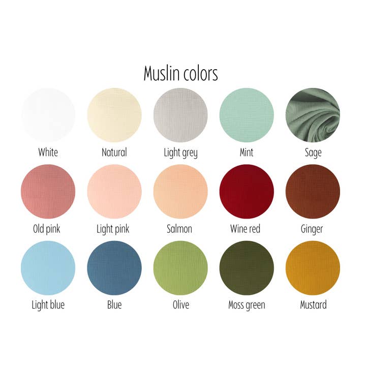 Pastel Baby – wholesale Ansikts- och kroppsservetter – Ekologiska muslin babyservetter, näsduk - olika färger