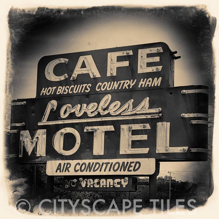 Cityscape Tiles - Wholesale Art Print - Nashville Cafe Loveless Motel1