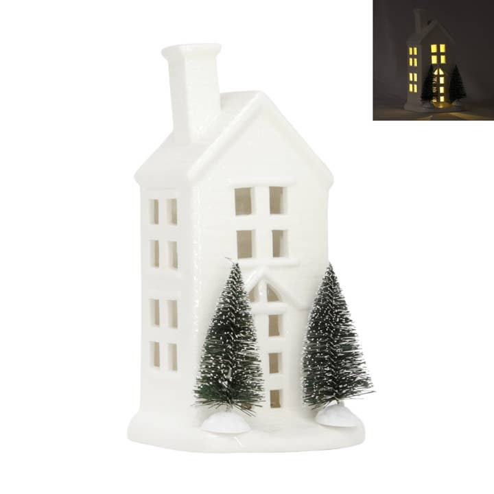 Lighted Cottage with Trees for wholesale by Fieldstone Home