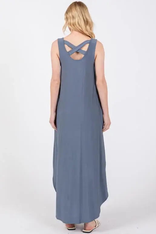Final Touch - Wholesale Dress - Women's - Knit Tank Cross Back Maxi Dress19