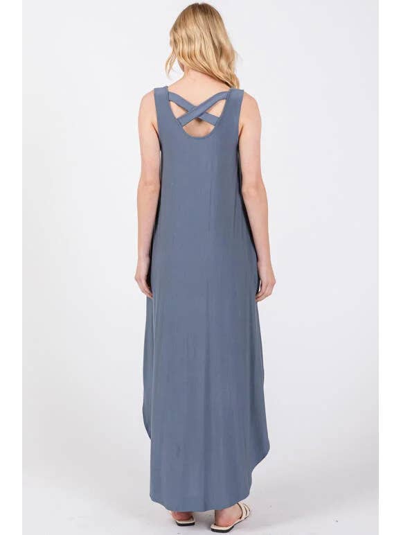 Final Touch - Wholesale Dress - Women's - Knit Tank Cross Back Maxi Dress19