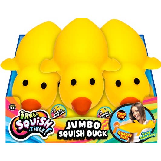 irre-SQUISH-tible Jumbo Squish Duck 6ct for wholesale by Grandpa Joe's Candy Shop