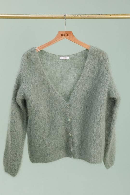 NAÏS PARIS – wholesale Cardigan – Women’s – V-neck cardigan with long sleeves in 80% kid mohair19