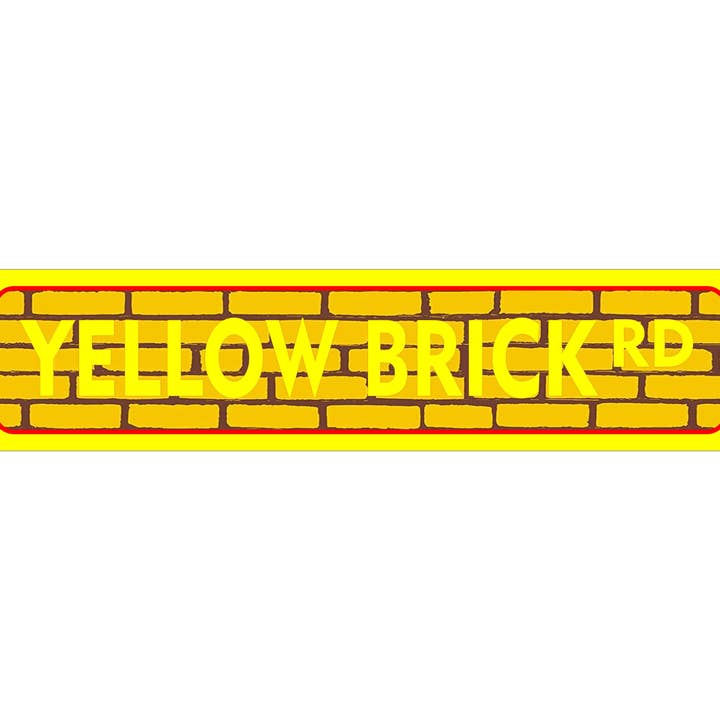 Yellow Brick Rd Street Sign Metal Tin Sign for wholesale by BMS BIZ