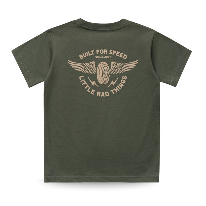 THE WINGED MECHANIC TEE - CYPRESS for wholesale by Little Rad Things