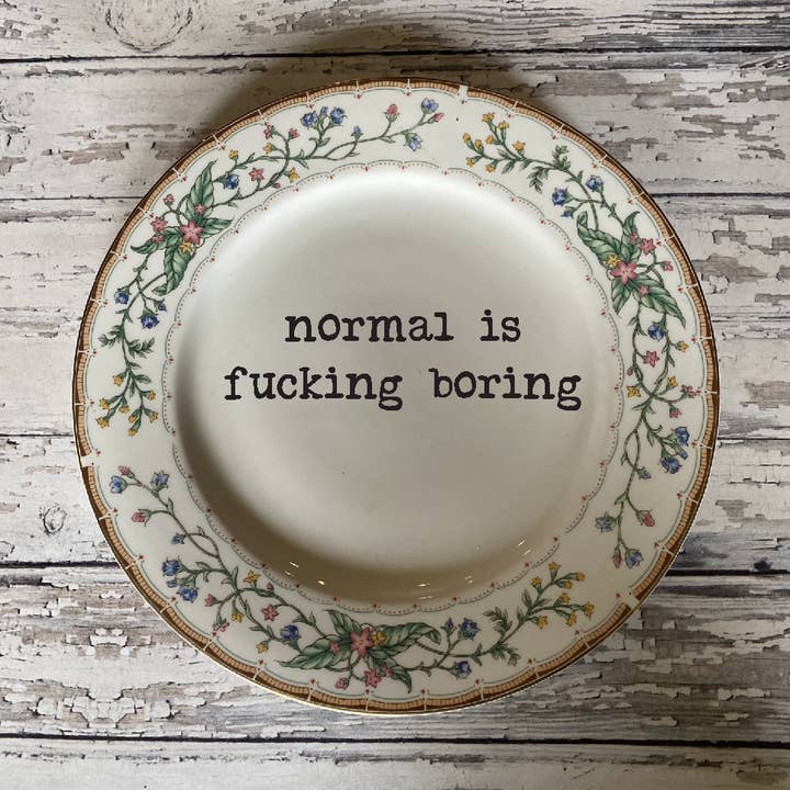 Pratos engraçados reciclados, Normal is Boring, Loja de Presentes por atacado de pretty little creeps