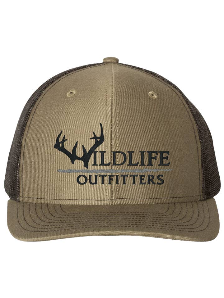 Hat - 112 Loden/Black, Antler, Front, Black for wholesale by Wildlife Outfitters