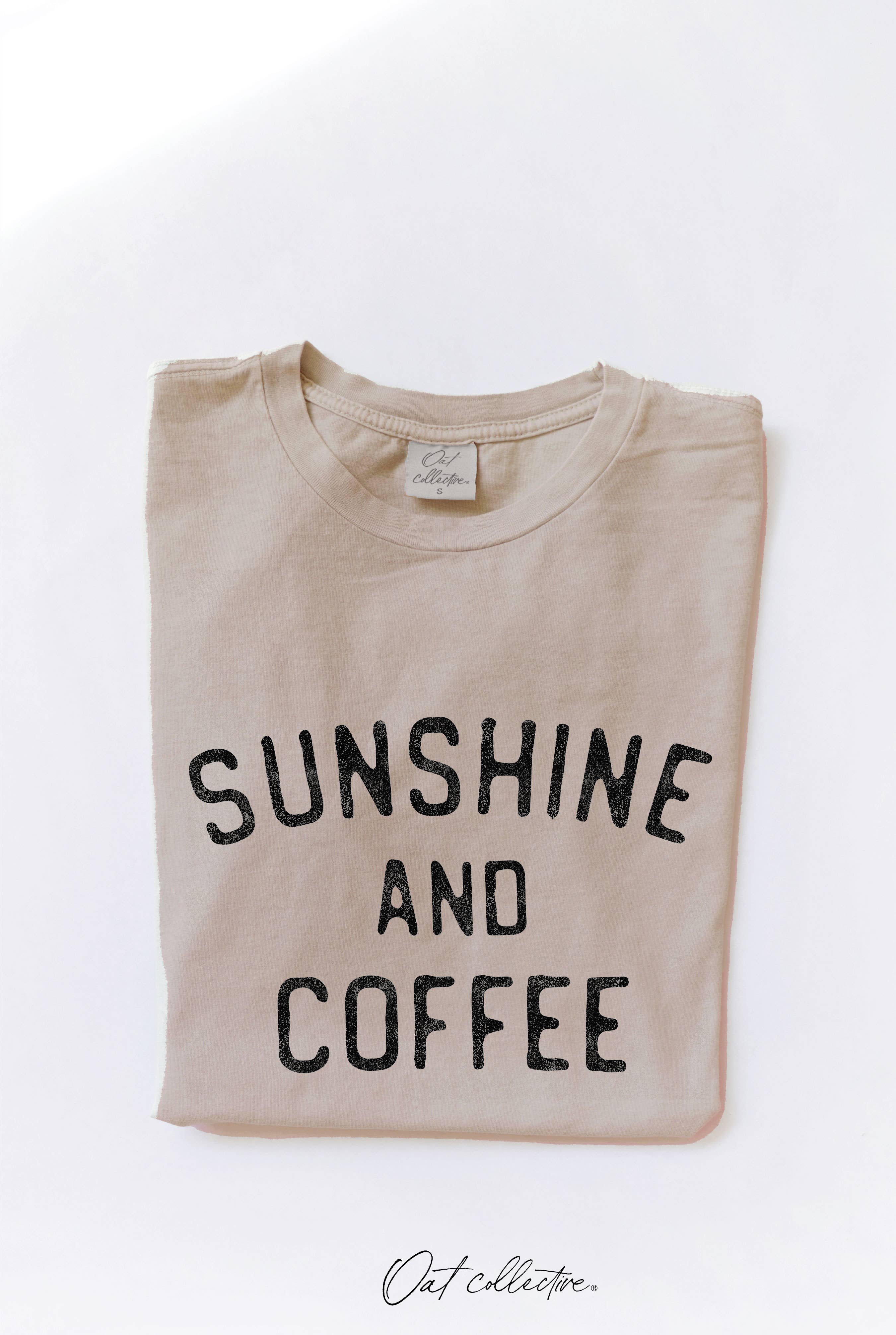 OAT COLLECTIVE - Wholesale Screen Printed T-Shirt - Women's - SUNSHINE AND COFFEE Mineral Graphic Top 2